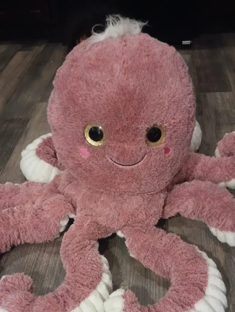 Old Navy Pink Plush Octopus with Gold-Trim Eyes